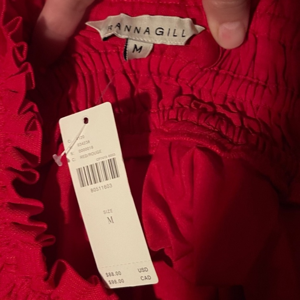 Anthropologie Ranna Gill Red Tulle Skirt Medium NWT